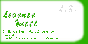 levente huttl business card